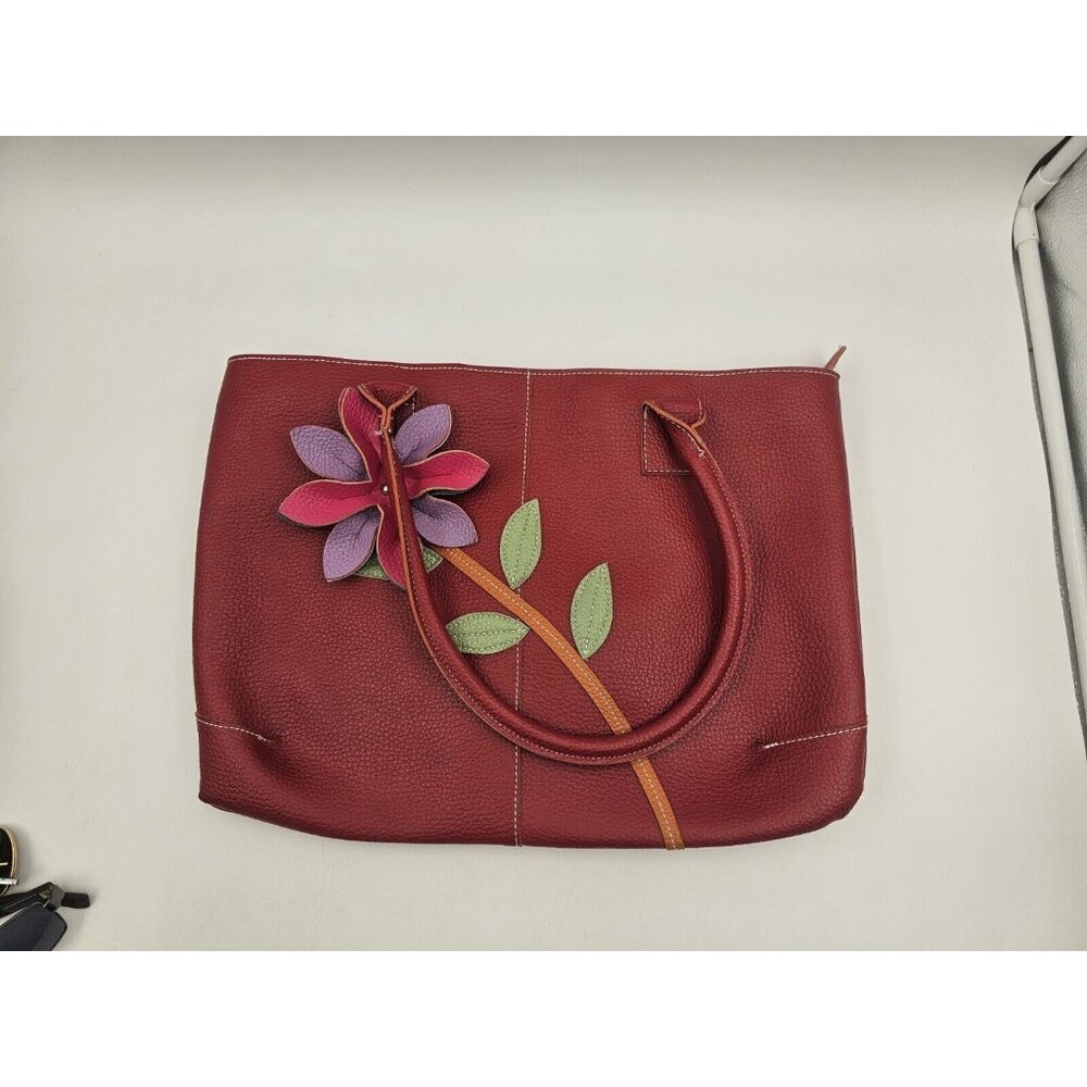 Mellow World Red Python Leatherette 3d Flower,Pur… - image 2